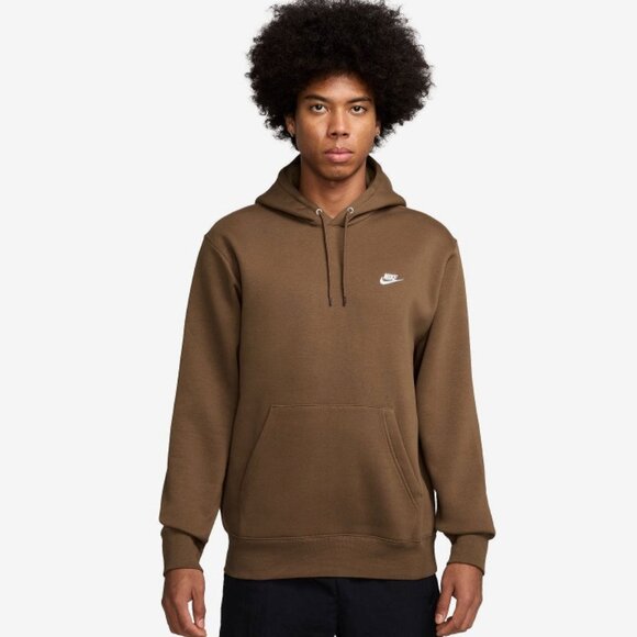 Big & Tall Men's Nike Club Pull-Over Fleece Hoodie 3XL/Mosswood Brown NWT - Picture 1 of 5